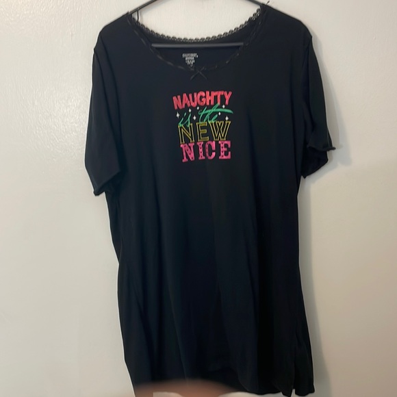 Simply basic sleepwear L / XL (14-18) black, naughty is the new nice - Picture 2 of 7